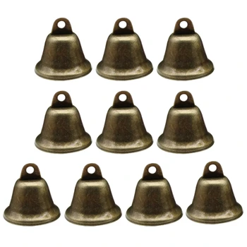 10 рождественских колокольчиков, подвесные колокольчики, маленькие колокольчики, колокольчики для ошейника для домашних животных, для вечеринки