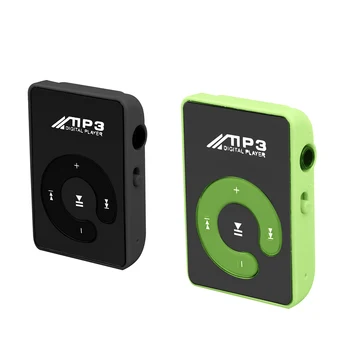 2 Шт Мини-Зеркальный Зажим USB Цифровой Mp3-Плеер С Поддержкой 8 ГБ SD TF-Карты, Черный и Зеленый
