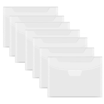 20 шт. Прозрачная сумка для хранения штампов и штампов, закрывающийся карман для хранения, большой конверт-футляр для бумажной открытки для скрапбукинга своими руками.