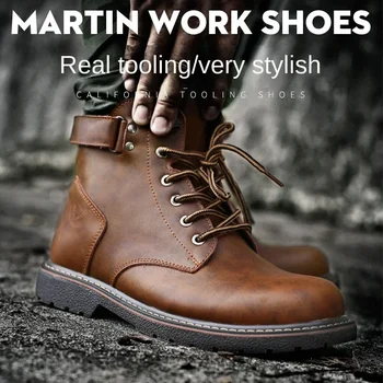 2023 Новые Британские Мужские Бархатные Ботинки Martin, Повседневные Кожаные Модные Мужские Хлопчатобумажные Теплые ботинки на платформе, Zapatillas De Hombre