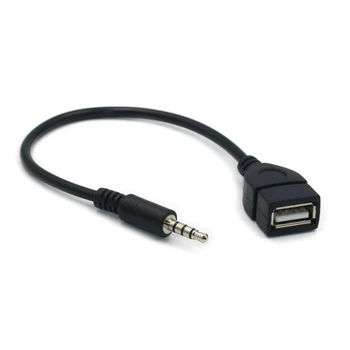 3,5 мм автомобильный кабель AUX к USB-кабелю, автомобильная электроника для воспроизведения музыки LX0E