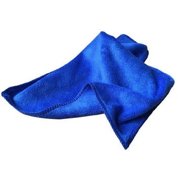 40шт Впитывающее полотенце из Микрофибры для ухода за автомобилем, домашней кухни, чистой тряпки для мытья посуды синего цвета