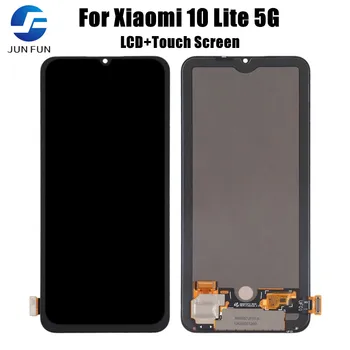 6,67 дюймов Для Xiaomi MI 10 Lite 5G ЖК-дисплей Замена Сенсорного экрана Для MI10 Lite 5G Mi 10lite M2002J9G Запасные Части