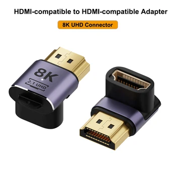 HDMI-совместимый 90-градусный адаптер HD2.1 8K @ 60Hz Преобразователь 