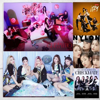 Kpop Group Itzy, плакаты певиц из Кореи, живопись, HD-принты, настенные рисунки, яркий цветной плакат, домашний декор, подарок для поклонников