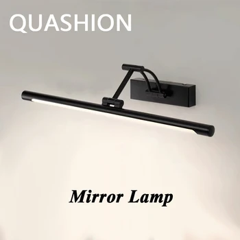 QUASHION Зеркало Для Ванной Комнаты Настенный Светильник LED Металлический Складной Шкаф Бра Осветительный Прибор Nordic Simple Modern Туалетный Столик Lustre