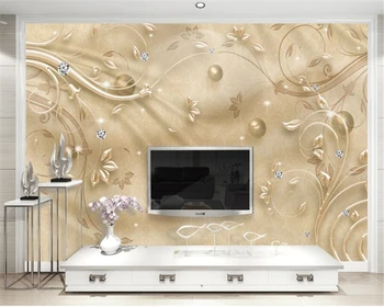 beibehang обои для стен 3D Европейская мода обои высокого уровня с золотым рисунком Фон для телевизора высококачественная бумага для рисования