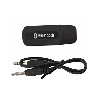 Автомобильный USB-Аудиоприемник, совместимый с Bluetooth, Автомобильный Беспроводной Адаптер с 3,5 мм Аудиокабелем AUX для Передачи Данных для ПК, Ноутбука, Телефона