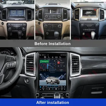 Автомобильный Мультимедийный Плеер с экраном Android12 Tesla Для Ford Ranger/Everest 2015 2016 2017 2018 2019 2020 2021 GPS Navig Головное Устройство