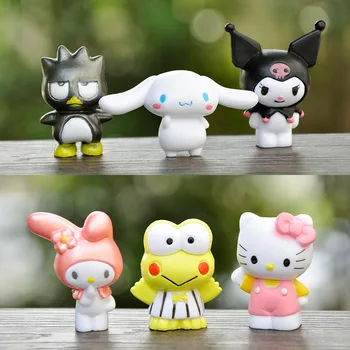Аниме-фигурки Sanrio Kawaii Hello Kitty, Фигурки Cinnamoroll, настольные украшения, аниме-фигурки, Куклы, Игрушки, Рождественские Подарки