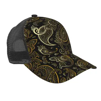 Бейсбольная кепка с сетчатыми полями с 3D принтом Пейсли, Повседневная Солнцезащитная шляпа для мужчин и женщин