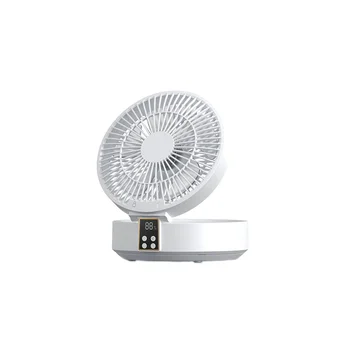 Беспроводной вентилятор охлаждения циркулирующего воздуха с дистанционным управлением со светодиодной подсветкой Складной электрический настенный вентилятор Настольный вентилятор Белый