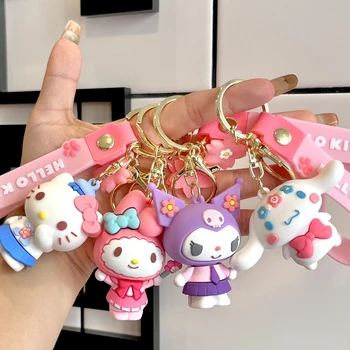 Брелок Kawaii Kuromi Kitty, аниме Мелодия, брелок Cinnamonroll, пряжка для школьной сумки, рюкзак, Мобильный кулон для девочек, Детские подарки