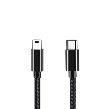 Быстрая зарядка Type-C к Mini USB Кабель для передачи данных Шнур Питания Проводная линия для автомобиля Челнока