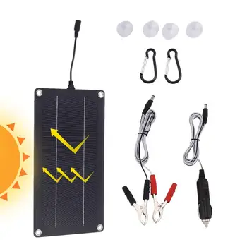 Гибкая Солнечная Панель 12V Зарядное Устройство 12V С Двойным USB-Разъемом С Водонепроницаемым Комплектом Батарей Для Панели Солнечных Батарей Портативный Инструмент Для Зарядки