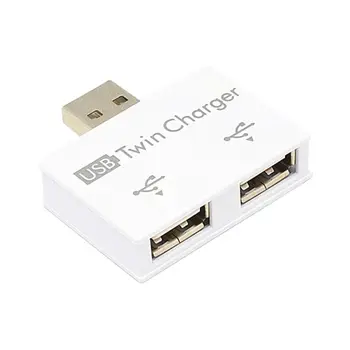 Двойной 2-Портовый USB-Разветвитель Концентратор Адаптер Конвертер Зарядный USB-Провод Штекер Для Ноутбука
