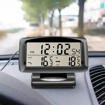 Детектор температуры автомобильной электроники, Цифровой ЖК-дисплей, термометр, Измеритель температуры, Автомобильные часы, Автомобильный детектор, инструмент