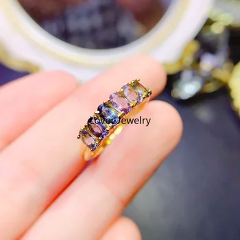 Женское кольцо из натурального серебра 925 пробы со шпинелью YULEM, свадебные украшения, роскошные драгоценные камни, кольцо со шпинелью размером 3X5 мм