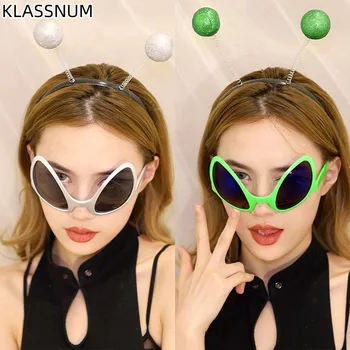 Забавные Инопланетные очки Солнцезащитные очки для вечеринок с Радужными линзами Солнцезащитные очки для праздничных танцев Инопланетяне Альтернативных форм Принадлежности для вечеринок