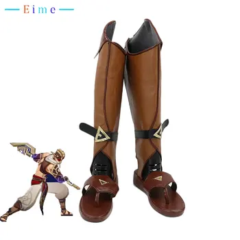 Игровая обувь Genshin Impact для косплея, Карнавальные ботинки на Хэллоуин, обувь из искусственной кожи аниме, реквизит для косплея, изготовленный на заказ