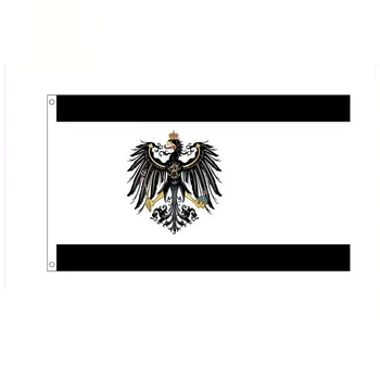 Исторический Флаг Королевства Пруссия Прусская Германия Для Декора Из Полиэстера 3X5 ФУТОВ