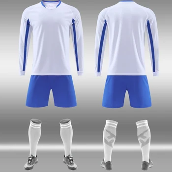 Комплекты футбольных майок с длинными рукавами для взрослых, Футбольная одежда для мальчиков, Детская Футбольная форма