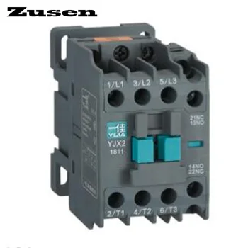 Контактор переменного тока Zusen YJX2-18 18A 3-фазный 3-Полюсный 1NO 1NC Напряжение катушки 380V 220V 110V 36V 24V 50Hz