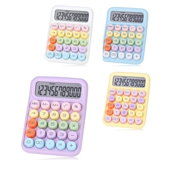 Механический кнопочный калькулятор, 12-значный ЖК-дисплей, большие кнопки, которые легко нажимать, красочный калькулятор конфет