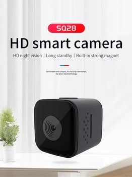 Мини-камера 1080P SQ28 с водонепроницаемым покрытием HD Smart Night Vision Камера для помещений, камера дистанционного наблюдения, поддержка TF-карты