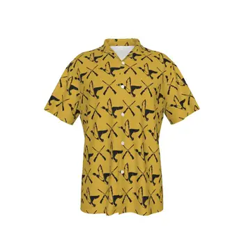 Мужская гавайская желтая рубашка С утиным принтом, Пляжные Летние повседневные топы на пуговицах в стиле пэчворк, 3D Рубашки