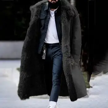 Мужская куртка с пуговицами, Ветрозащитное мужское пальто, Уютные мужские зимние пальто, Плюшевая Теплая Стильная верхняя одежда для Приключений в холодную погоду