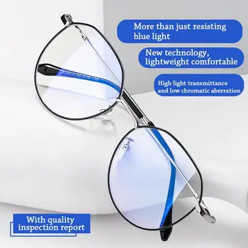 Мужские Женские компьютерные очки с прочной защитой для глаз, ультралегкая оправа, очки с защитой от синего света, очки большого размера