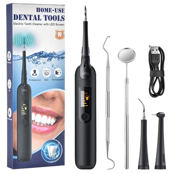 Набор для электрического отбеливания зубов, зубной скалер с зеркалом для рта, Уход за полостью рта, средство для удаления зубного камня, пятен, Очиститель зубов