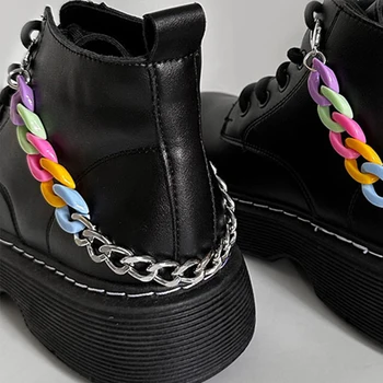 Новые Красочные Съемные Акриловые Массивные цепочки для украшения обуви, сделанные своими руками, парусиновые Кроссовки, Пряжки для обуви, Аксессуары, украшения