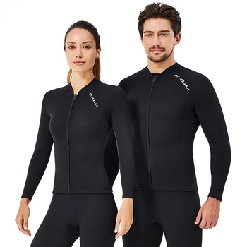 Новый 2-миллиметровый водолазный костюм с разрезным верхом, плавающий водолазный костюм с длинными рукавами, холодный и теплый водолазный костюм, негабаритный костюм для серфинга с аквалангом
