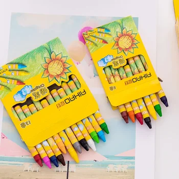 Новый кролик Поросенок, 8 цветов/12 цветов, нетоксичный карандаш, палочка для рисования маслом, Пастельные карандаши для рисования, цветные карандаши для школьников