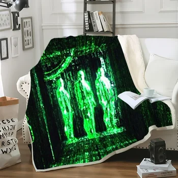 Одеяло с рисунком CLOOCL The Matrix 3D Летний модный бренд, двухслойное одеяло для пикника, офисное одеяло для сна, прямая доставка