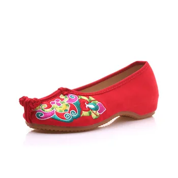 Оперная обувь в китайском стиле, Тканевая обувь с вышивкой, Весенне-осенняя обувь в этническом стиле