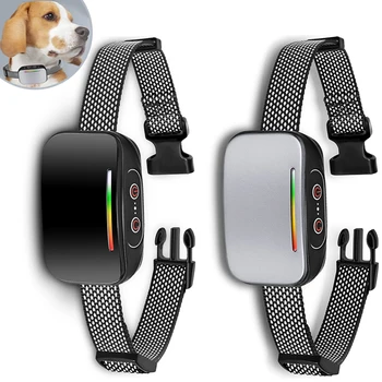 Ошейник для дрессировки собак для маленьких и больших собак USB Перезаряжаемые ошейники для собак с ударной вибрацией Звуком и электрическими средствами отпугивания лая
