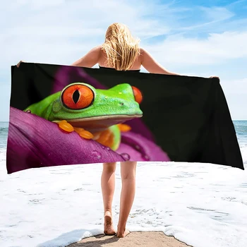 Пляжное полотенце Frogs Quick Dry Cute Microfiber s для путешествий у бассейна, плавания, кемпинга, альпинизма