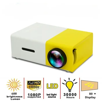 Портативный проектор YG300, светодиодный проектор высокой четкости 1080P, мультиинтерфейсный медиаплеер для домашних развлечений, USB мини-проектор