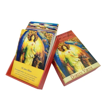 Раскройте тайны Вселенной с помощью 45-карточной игры Arcangel Divination в роскошной упаковке в твердом переплете (испанская версия