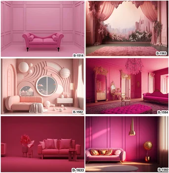 Розовые фоны для оформления интерьера дивана Фотографический День рождения Детские портретные фоны для взрослых Шикарный баннер для гостиной