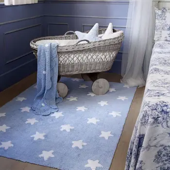 Синие плюшевые ковры для гостиной, звездные Мягкие пушистые детские коврики, Лохматый детский игровой коврик для детей, детские коврики