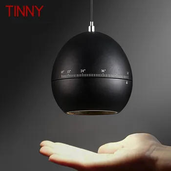 Современный черный подвесной светильник с регулируемым фокусным расстоянием, креативный дизайн, прикроватный подвесной светильник для домашней спальни