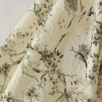 Тень от пятнистой ветви, Двухслойная ткань из слоеного крепа, Дизайнерская Ткань для изготовления платья-рубашки
