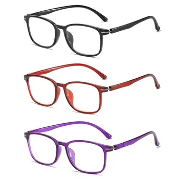 Ультралегкие очки для чтения TR90 с защитой от синего света, защита глаз, Мужские и женские Элегантные Удобные квадратные оптические очки для очков