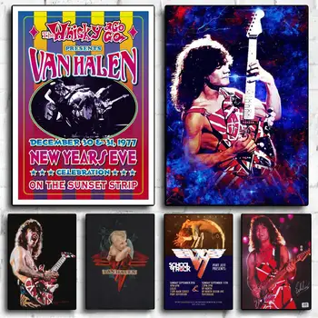 Художественный плакат Van Halen Band, настенное искусство, персонализированный подарок, современный декор для семейной спальни, холщовые плакаты
