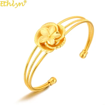 Ювелирные изделия Ethlyn, подарки на День Святого Валентина, золотые регулируемые женские браслеты, модный очаровательный дизайн B87