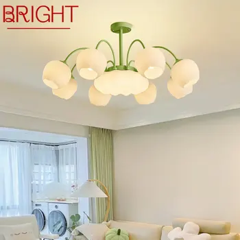 ЯРКИЕ современные светло-зеленые потолочные подвесные светильники Креативный Дизайн Люстры LED для домашней спальни